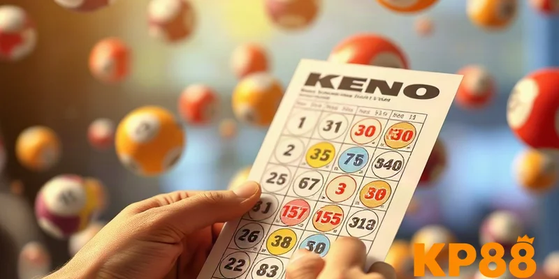 Người chơi chọn số Keno online KP88 trên phiếu cược điện tử